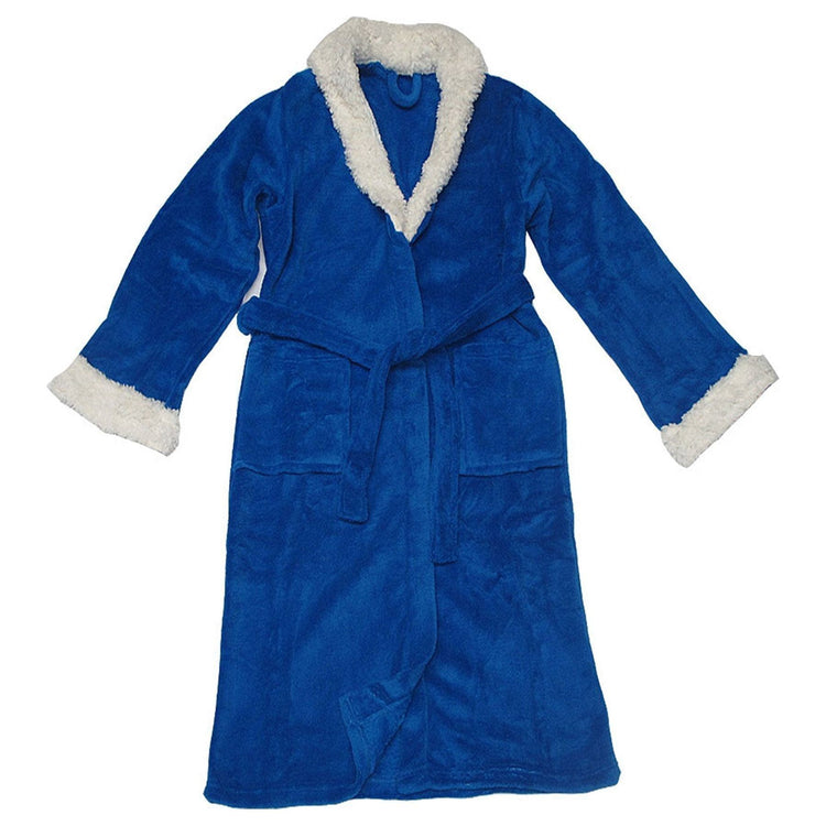 Sherpa Bath Robe Blue S/M