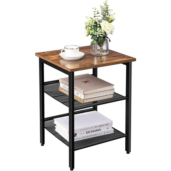 Side Table, 2 Mesh Shelves