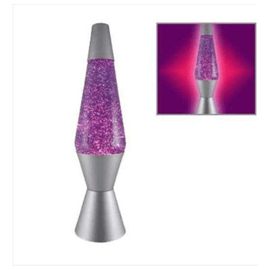 Silver/Purple Diamond Glitter Lamp