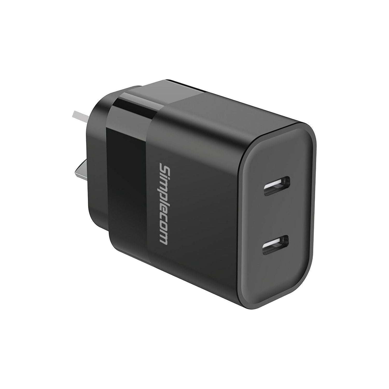 Simplecom CU221 Dual USB-C Fast Wall Charger PD 20W for Phone Tablet