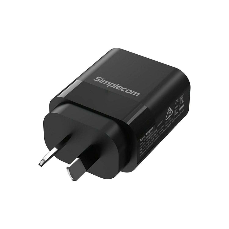 Simplecom CU221 Dual USB-C Fast Wall Charger PD 20W for Phone Tablet