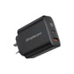 Simplecom CU265 Dual Port PD 65W GaN Fast Wall Charger USB-C + USB-A for Phone Laptop