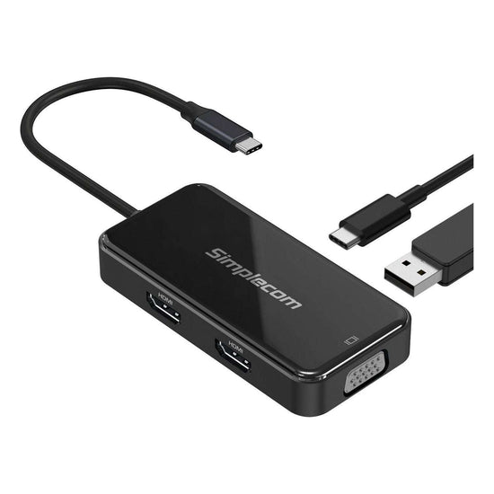 Simplecom DA451 5-in-1 USB-C Multiport Adapter MST Hub with VGA and Dual HDMI