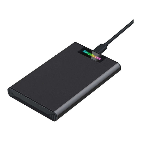 Simplecom SE239 Tool-free 2.5" SATA HDD SSD to USB-C Enclosure with RGB Lights USB 3.2 Gen 2