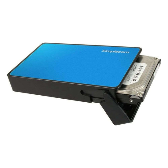 Simplecom SE325 Tool Free 3.5" SATA HDD to USB 3.0 Hard Drive Enclosure Blue