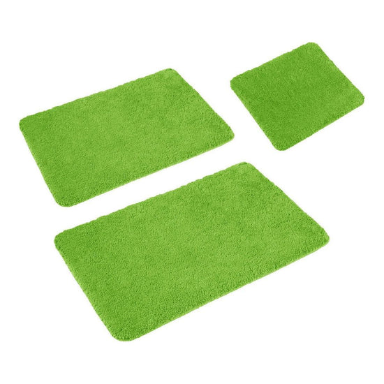 Sleim Set of 3 Bath Mat Set Green