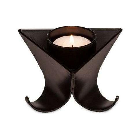 Small Decorative Black Metal Tea Light Candle Holders in Set of 3 - Magdasmall