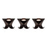 Small Decorative Black Metal Tea Light Candle Holders in Set of 3 - Magdasmall