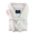 small medium egyptian cotton terry toweling bathrobe baby pink - Magdasmall