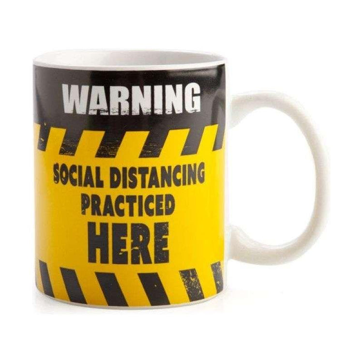 Social Distancing Warning Sign Coffee Mug