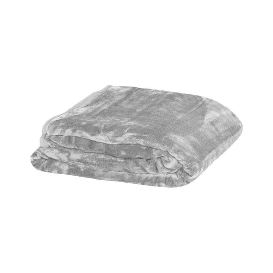 Soft Plain Faux Mink Blanket Queen Silver - Magdasmall