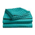 soft stripe microfibre sheet set king teal - Magdasmall