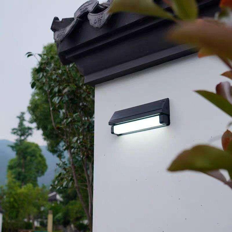 Solar LED Wall Light with Motion Sensor for Outdoor Walls and Business Signs - Magdasmall