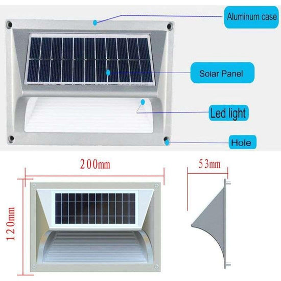 Solar Step Light &ndash; Warm White with Silver Case