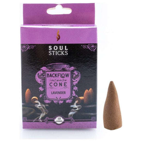 Soul Sticks Lavender Backflow Incense Cone - Set of 10