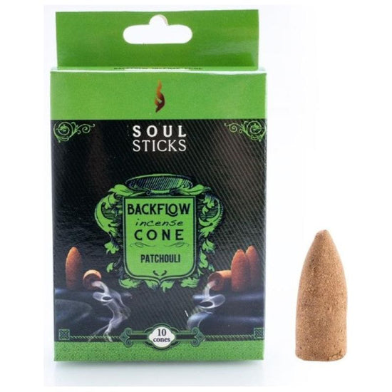 Soul Sticks Patchouli Backflow Incense Cone - Set of 10