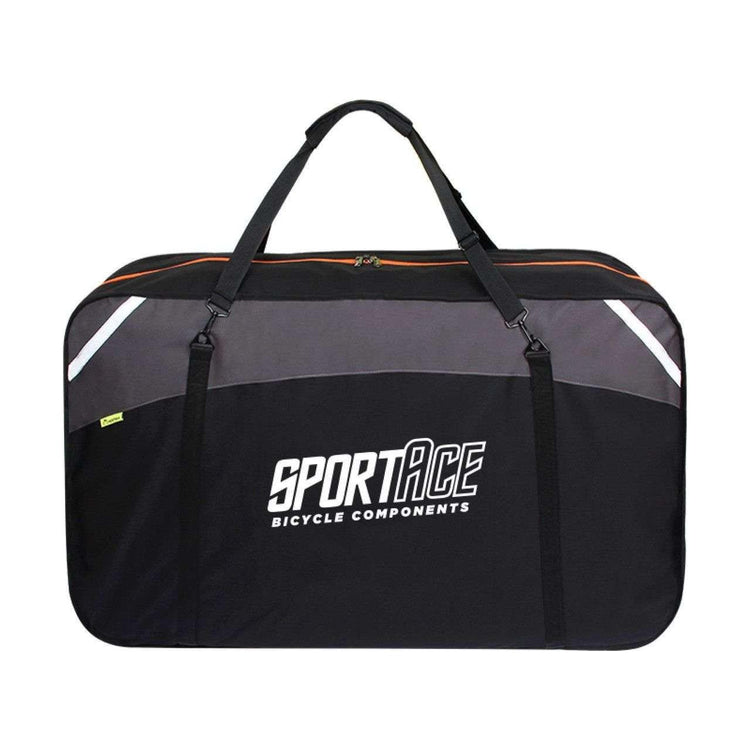 SPORTACE Bike Plane Bag Portable Soft Shell Travel Case Mountain Hybrid BMX Road Bike - 120CM X 75CM BK11- Black