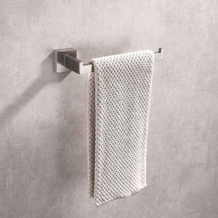 Square Hand Towel Holder Ring Wall Mounted Modern Towel Bar Bathroom Kitchen - Magdasmall