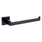 Square Hand Towel Holder Ring Wall Mounted Modern Towel Bar Bathroom Kitchen Black - Magdasmall