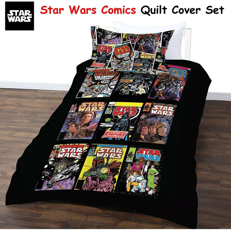 Star Wars Comics Quilt Cover Set Double