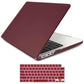 Suitable for  2023 2022 MacBook Air 13 inch case M2 Model A2681 Hard Shell Case Keyboard Cover Wine Red