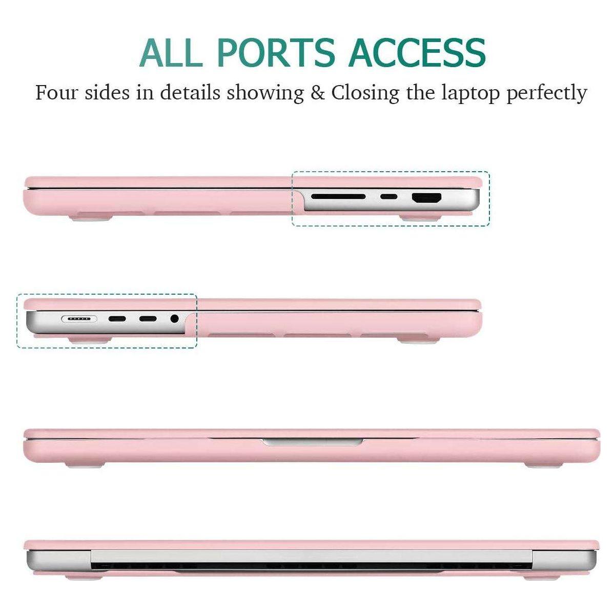 Suitable for MacBook Pro 14 Max Inch Case 2023 2022 2021 M2 A2779 M1 A2442 Hardshell Case Keyboard Cover Sold Pink