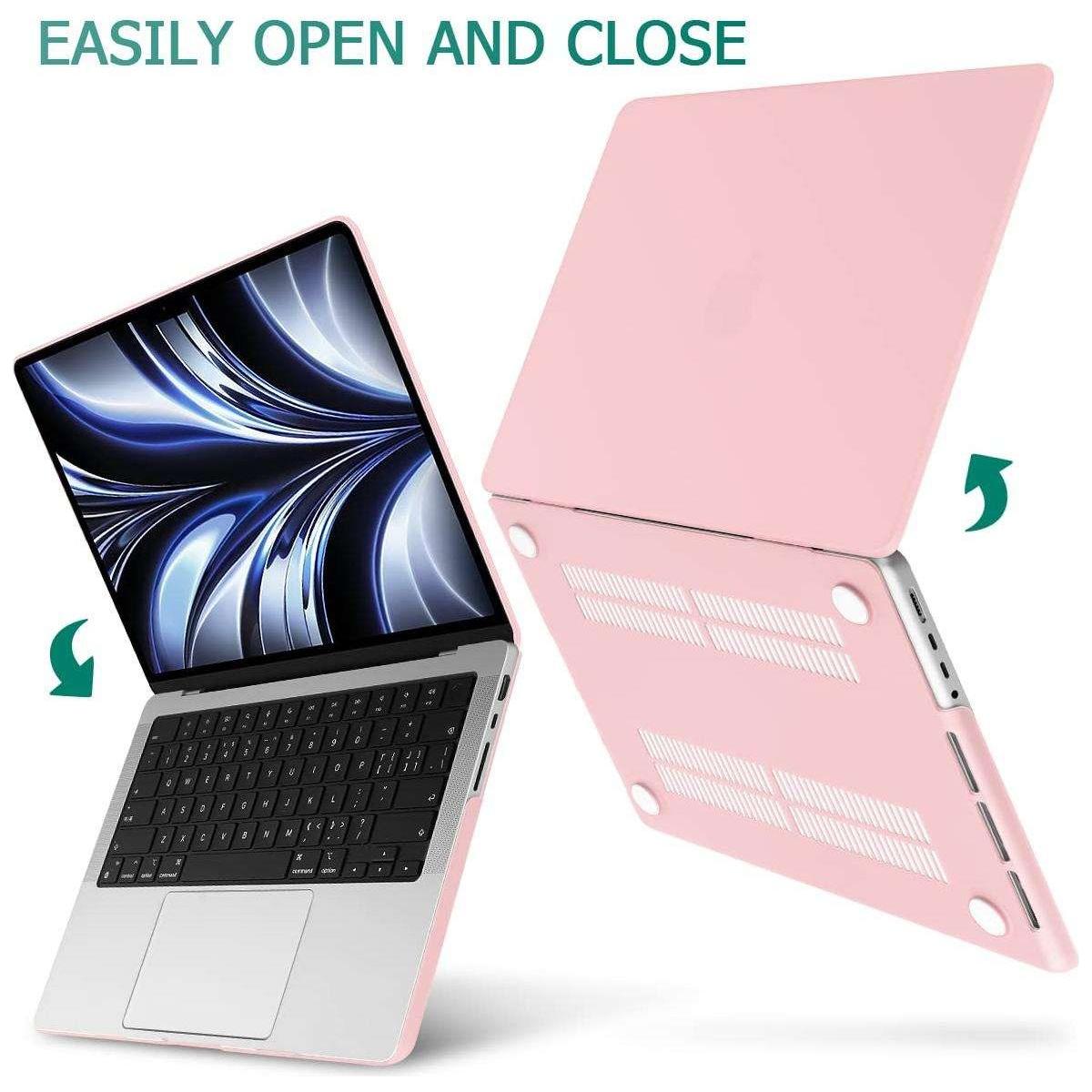 Suitable for MacBook Pro 14 Max Inch Case 2023 2022 2021 M2 A2779 M1 A2442 Hardshell Case Keyboard Cover Sold Pink