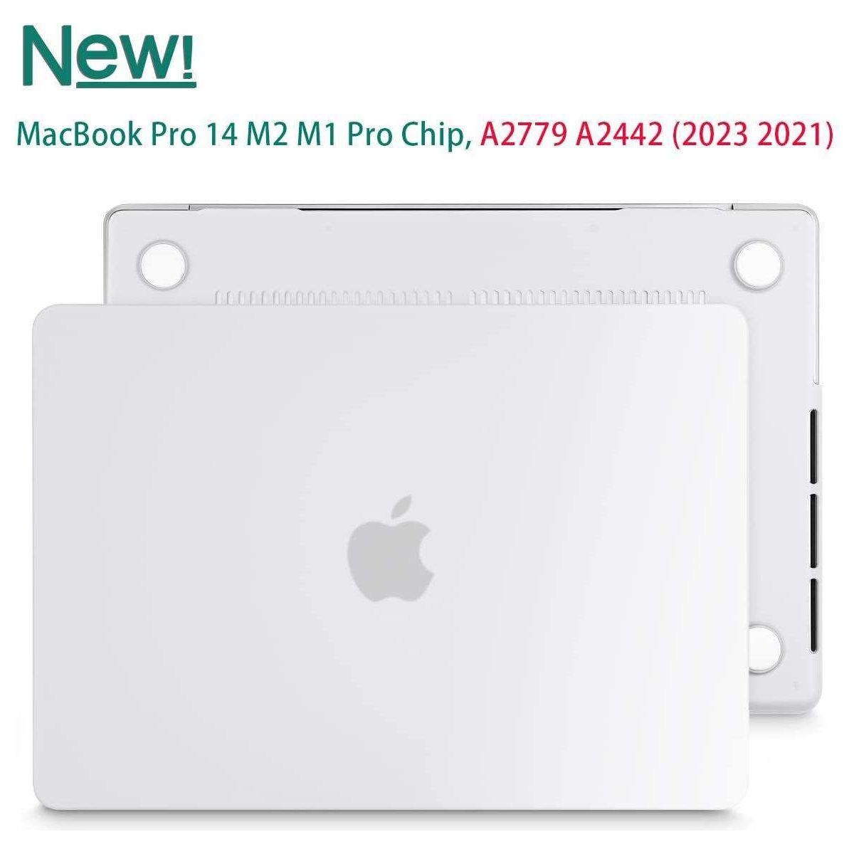 Suitable for MacBook Pro 14 Max Inch Case 2023 2022 2021 M2 A2779 M1 A2442 Hardshell Case Keyboard Cover White