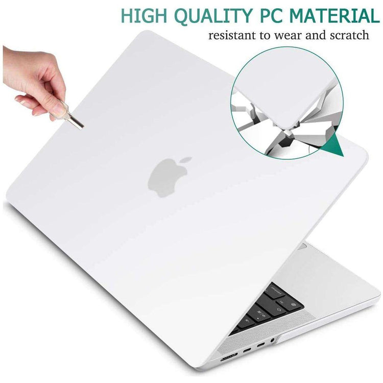 Suitable for MacBook Pro 14 Max Inch Case 2023 2022 2021 M2 A2779 M1 A2442 Hardshell Case Keyboard Cover White