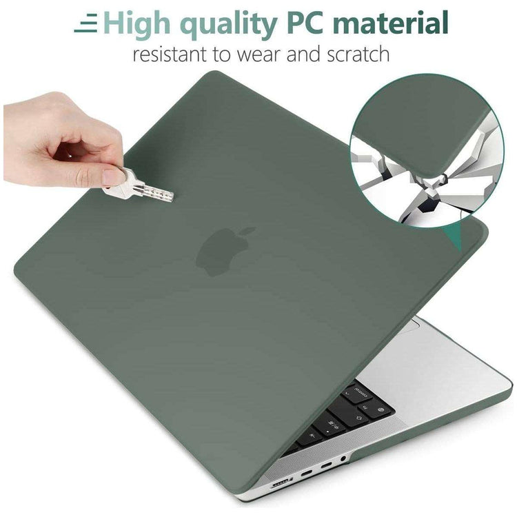 Suitable for  MacBook Pro 16 inch Case 2023 2022 2021 M2 A2780 A2485 M1 Pro/Max Hard Shell Case Keyboard Cover Midnight Green