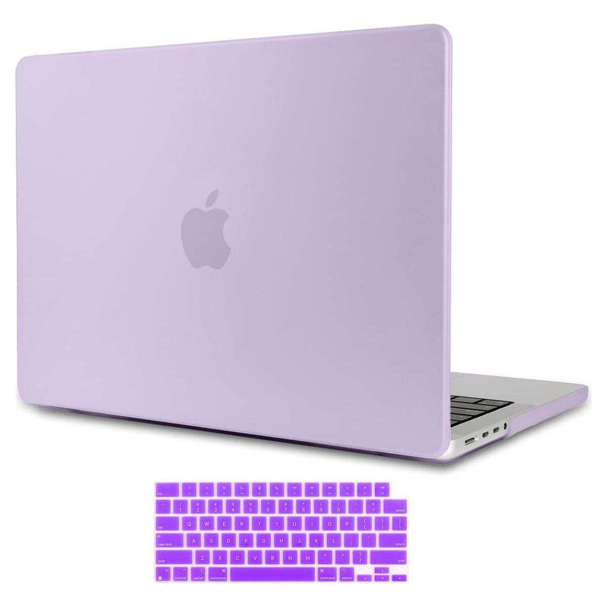 Suitable for  MacBook Pro 16 inch Case 2023 2022 2021 M2 A2780 A2485 M1 Pro/Max Hard Shell Case Keyboard Cover Purple