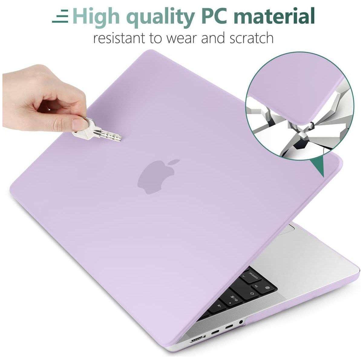 Suitable for  MacBook Pro 16 inch Case 2023 2022 2021 M2 A2780 A2485 M1 Pro/Max Hard Shell Case Keyboard Cover Purple