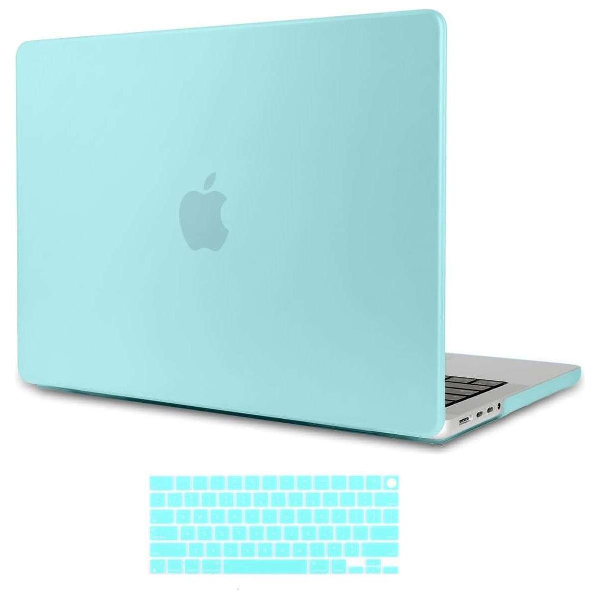 Suitable for  MacBook Pro 16 inch Case 2023 2022 2021 M2 A2780 A2485 M1 Pro/Max Hard Shell Case Keyboard Cover Turquoise