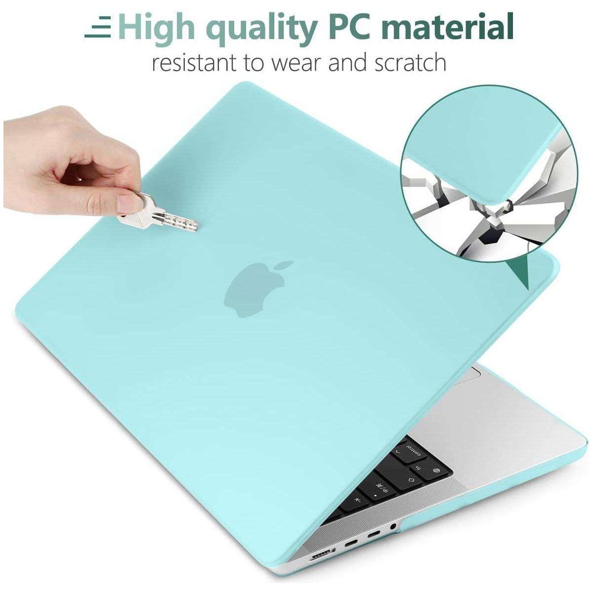 Suitable for  MacBook Pro 16 inch Case 2023 2022 2021 M2 A2780 A2485 M1 Pro/Max Hard Shell Case Keyboard Cover Turquoise