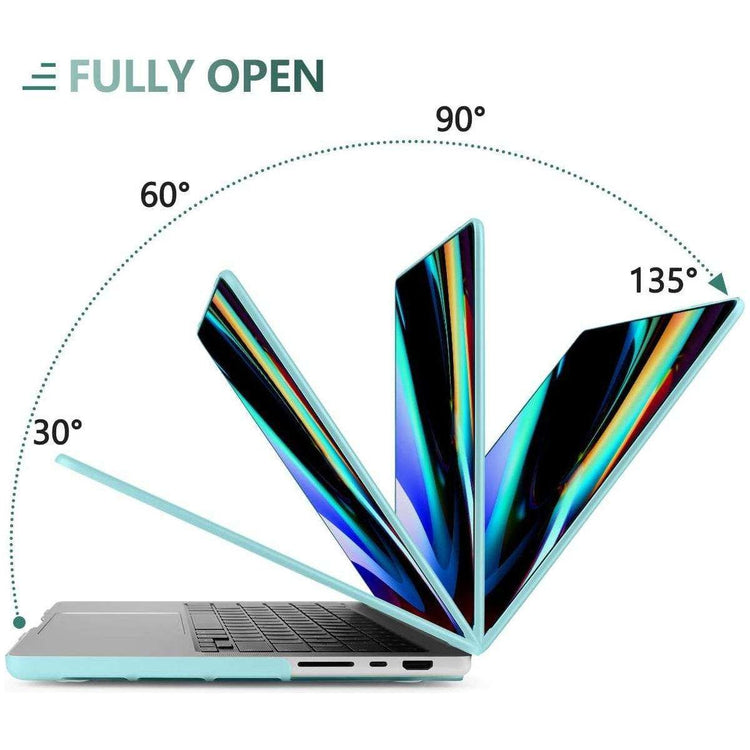 Suitable for  MacBook Pro 16 inch Case 2023 2022 2021 M2 A2780 A2485 M1 Pro/Max Hard Shell Case Keyboard Cover Turquoise