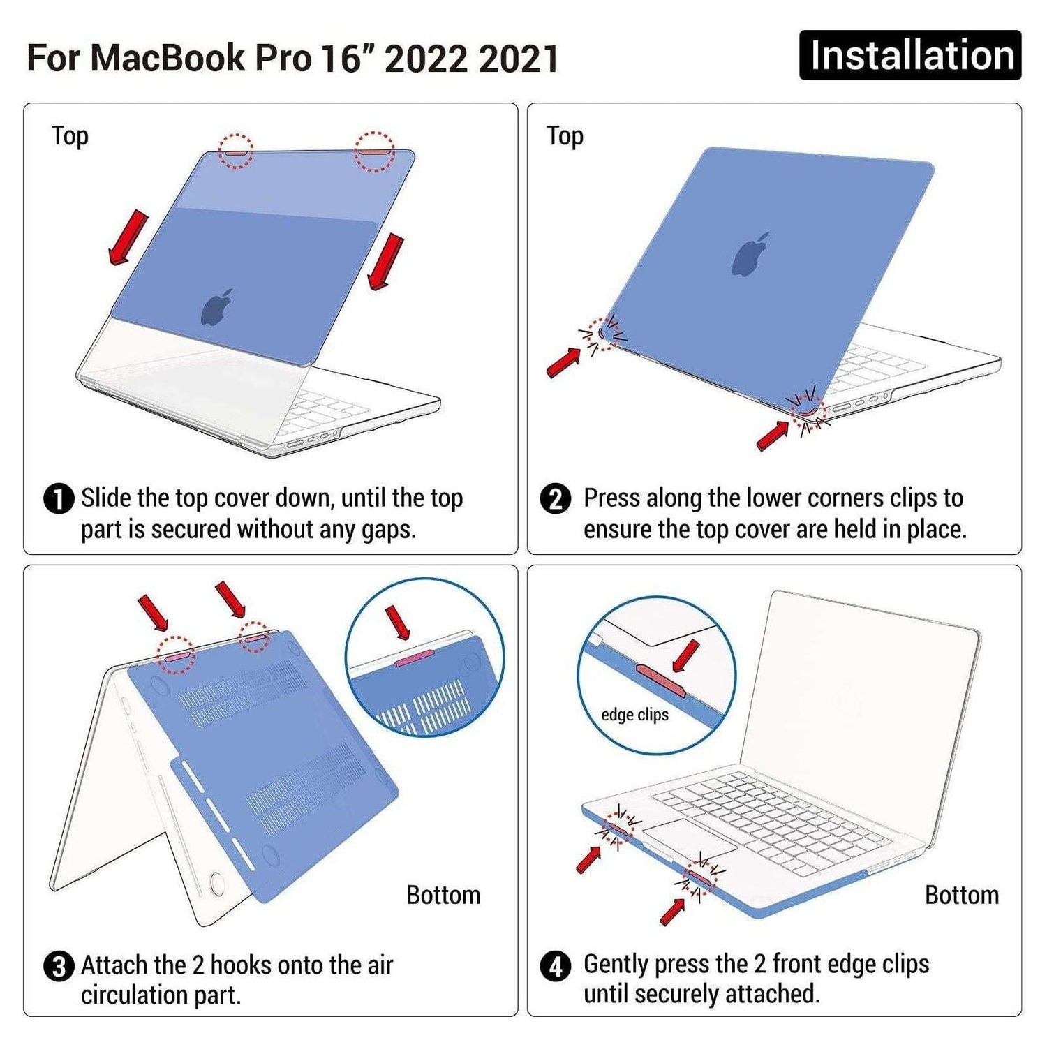 Suitable for  MacBook Pro 16 inch Case 2023 2022 2021 M2 A2780 A2485 M1 Pro/Max Hard Shell Case Keyboard Cover Turquoise