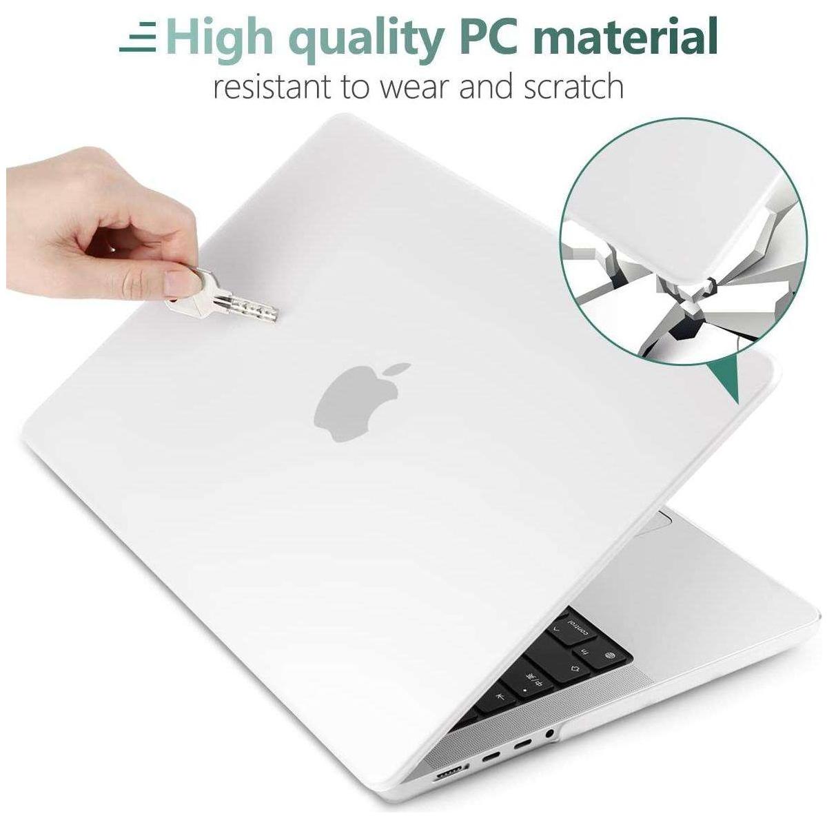 Suitable for  MacBook Pro 16 inch Case 2023 2022 2021 M2 A2780 A2485 M1 Pro/Max Hard Shell Case Keyboard Cover White