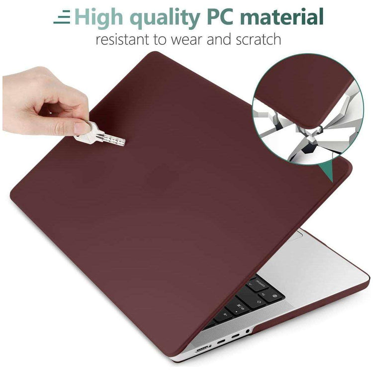 Suitable for  MacBook Pro 16 inch Case 2023 2022 2021 M2 A2780 A2485 M1 Pro/Max Hard Shell Case Keyboard Cover Wine Red