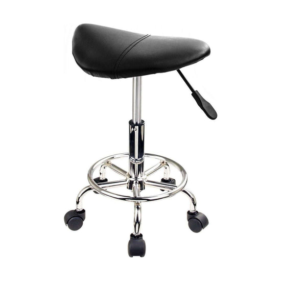 Swivel Salon Barber Stool Chair Saddle Type BLACK