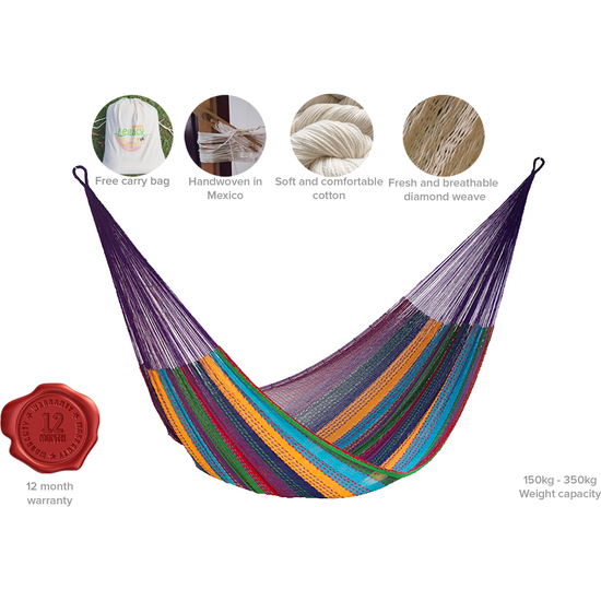 The out and about Mayan Legacy hammock Doble Size in Colorina colour