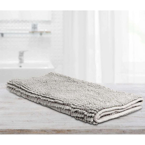 Toggle Microfiber Bath Mat Large Silver