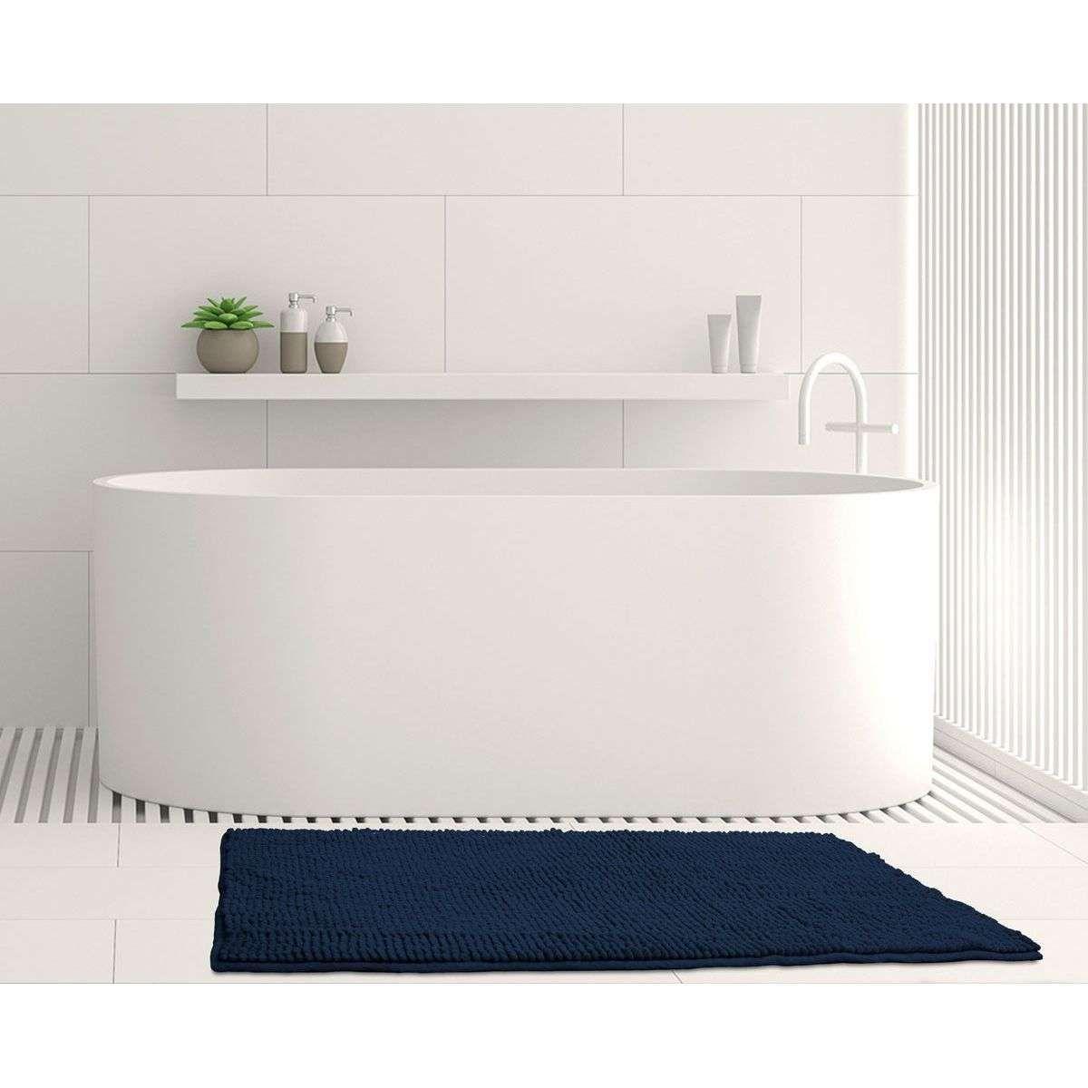 Toggle Microfiber Bath Mat Medium Navy