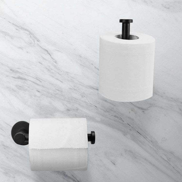 Toilet Paper Holder Self Adhesive Black Bathroom Paper Roll Holder Roll Holder 304 - Magdasmall