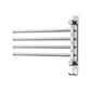 Towel Rail Rack Holder 4 Bars Wall Mounted Stainless Steel Swivel Hanging Hook