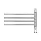 Towel Rail Rack Holder 4 Bars Wall Mounted Stainless Steel Swivel Hanging Hook