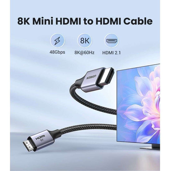 UGREEN 15515 8K Mini-HDMI to HDMI Cable 2M