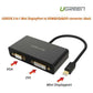 UGREEN 3-in-1 Mini DisplayPort to HDMI&amp;VGA&amp;DVI converter - black (10440)