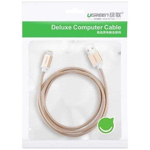 UGREEN 30587 iPhone 8-pin to USB2.0 Sync &amp; Charging Cable 1M Gold