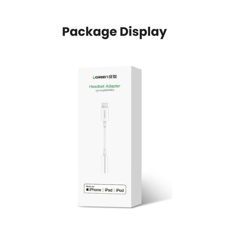 UGREEN 30759 iPhone 8-pin to 3.5mm Headphone Adapter