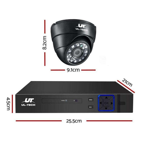 UL-tech 1080P CCTV Security Camera 8CH Dome DVR